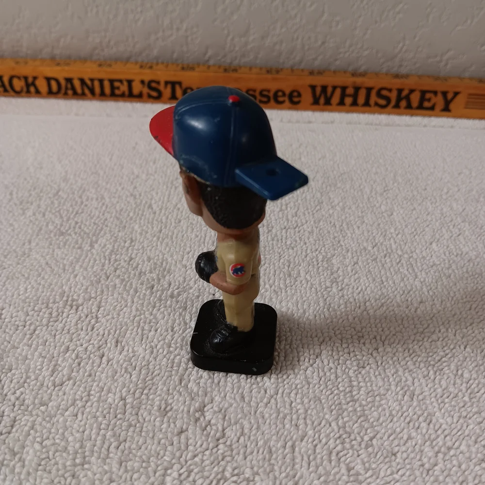 Baseball Player Bobblehead with Red and Blue Cap